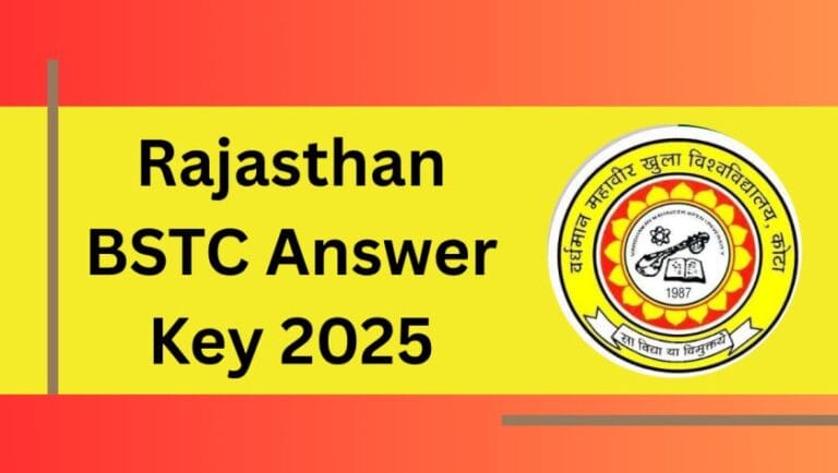 Rajasthan BSTC Answer Key 2025 Out Now