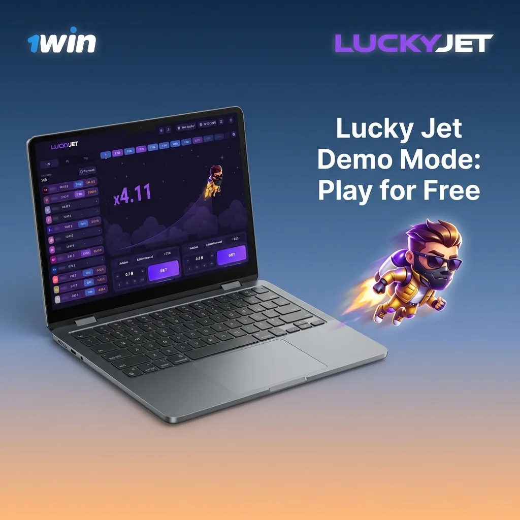 Lucky Jet demo mode interface showing virtual credits and multiplier gameplay for risk-free practice