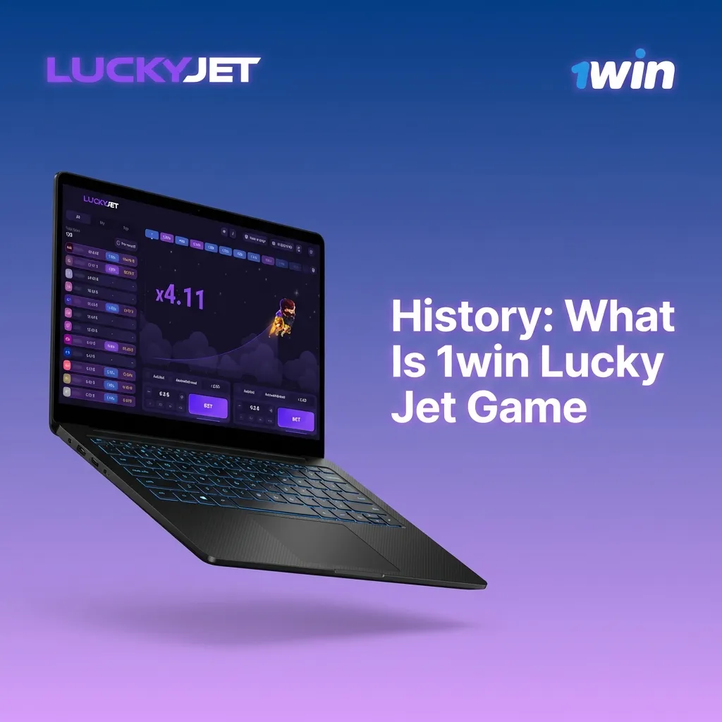 Lucky Jet crash game character flying upward with multiplier display, developed by 1Win Games in 2020